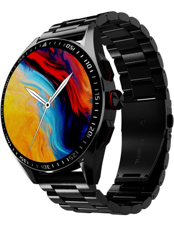 Fire-Boltt Invincible Plus 1.43" AMOLED Display Smartwatch with Bluetooth Calling, TWS Connection, 300+ Sports Modes, 110 in-Built Watch Faces, 4GB Storage & AI Voice Assistant (Black SS)